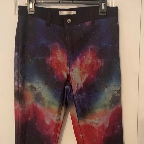 Kancan Jeans KC1369 Galaxy Solar System Print Skinny Size11 Rare Limited Edition - Picture 3 of 12